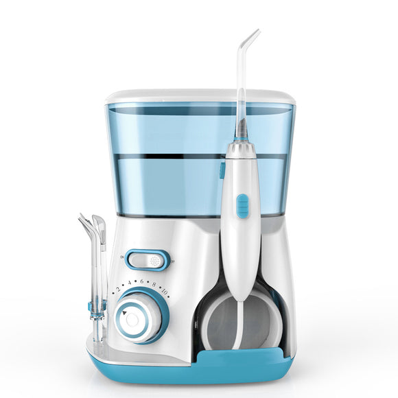 US/UK/EU Plug Portable Electric Oral Irrigator Teeth Retainer Cleaner with 5 Nozzles