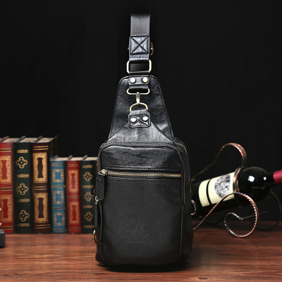 Men Vintage Outdoor Sport Chest Bag Sling Bag Shoulder Crossbody Bag