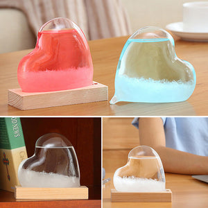 Heart Shaped Weather Forecast Bottle Storm Glass Home Decoration For Kids Children Christams Gift