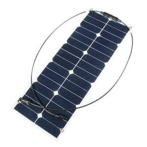 30W 12V Mono Semi Flexible Solar Panel For RV Boat Smart Car Battery Charger