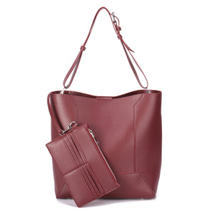 Women Quality PU Leather Composite Bag Handbag Shoulder Bag