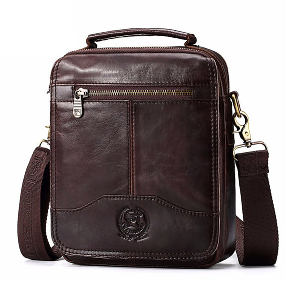 Men Messenger Bags Genuine Leather Bag Men Small Travel Brand Crossbody Shoulder Bag