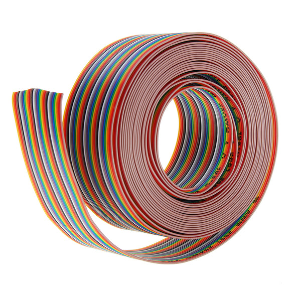 5M 1.27mm Pitch Ribbon Cable 34P Flat Color Rainbow Ribbon Cable Wire Rainbow Cable