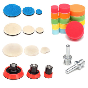 29pcs Polishing Pad Kit With M14 Thread Back Pad And Adapter For Polishing Waxing