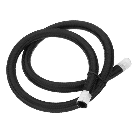 Black AN8 -8 AN Stainless Steel Braided Brake Gas/Oil/Fuel Line Hose 1 Meter