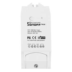 SONOFF TH16 DIY 16A Smart Home WIFI Temperature Humidity Thermostat APP Remote Control Switch