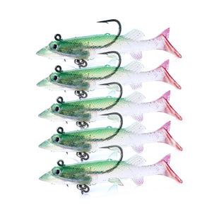 ZANLURE 5pcs/set 10cm 20g Soft Plastic Fishing Lure Swimbait Wobbler Artificial Bait Fishing Tackle