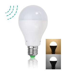 E27 4W 7W Warm White Pure White Radar Sensor Light Control LED Bulb for Porch AC100-265V