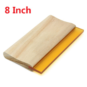 8 Inch Wooden Handle Printing Squeegee Ink Scraper Blade 70 Durometer Ink Scraper