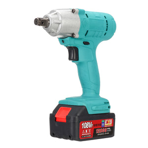 108VF 12800mAh Lithium-Ion Battery Electric Cordless Impact Wrench Drill Driver Kit