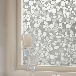 40cmX200cm Modern Flower Pattern Glass Stickers Bathroom Balcony Sliding Door Frosted Glass 3D Stick