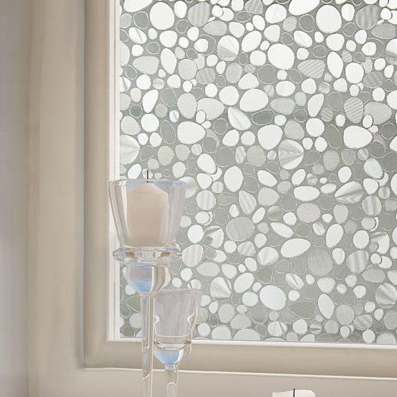 40cmX200cm Modern Flower Pattern Glass Stickers Bathroom Balcony Sliding Door Frosted Glass 3D Stick