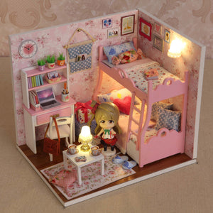 Cuteroom DIY Wooden Dollhouse Mood of Love Handmade Decorations Model with Doll