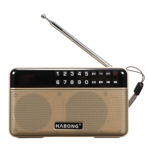 DC 5V Portable FM Radio Speaker Stereo bluetooth TF/USB MP3 Player Sound w/ Battery