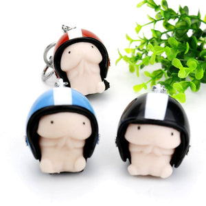 Squishy Ding Ding With Helmet Random Color Cute Keychain Squeeze Stress Reliever Prank Toy