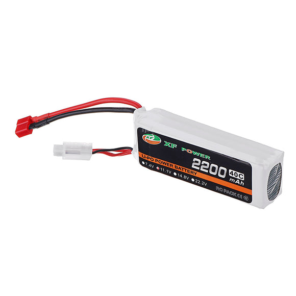 XF POWER 11.1V 2200mAh 40C 3S Lipo Battery T Plug for RC Car Helicopter