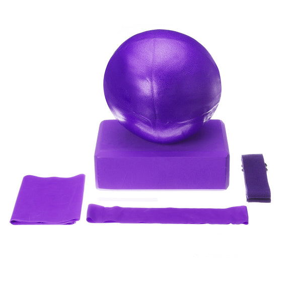 5 Piece/Set Yoga Ball Yoga Tile Stretch Band Tension Band Latex Resistance Ring Yoga Fitness Equipment Yoga Ball