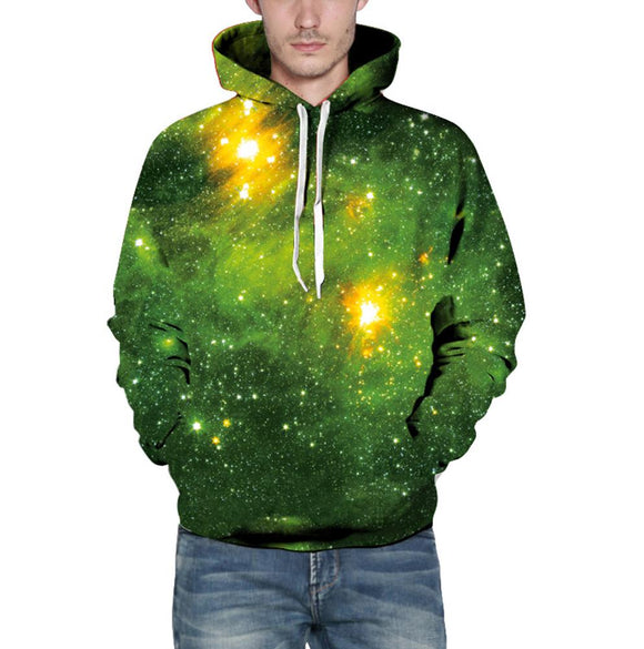 Unisex 3D Hoodies Sweatshirt  Gift Green Forest Pullover Casual Hooded Tracksuit  Drawstring Sweater