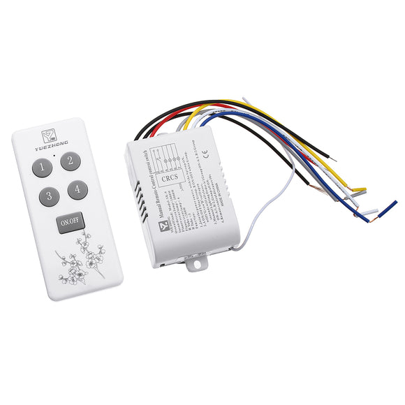 220V 50HZ Four-way Lamps Switch Remote Control Switch