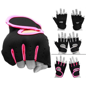 Weight Lifting Padded Leather Gloves Fitness Body Building Cycling