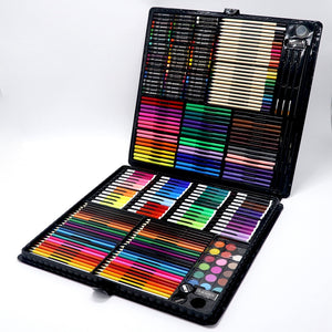 258Pcs Professional Painting Drawing Pen Art Set Sketching Color Pencil Pastel Eraser Painting Box