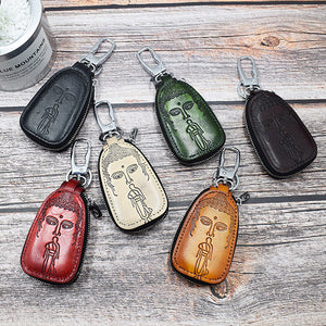 Men And Women Genuine Leather Leisure Retro Key Bag Car Key Holder