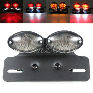 Motorcycle Tail Brake Light Indicator Rear Lamp with Bracket Mount Holder