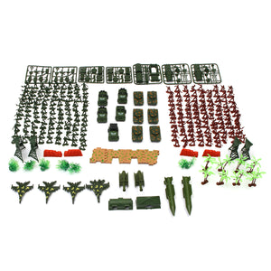 328Pcs plast soldater hr militr modell DIY krig scene barn leker sett gaver