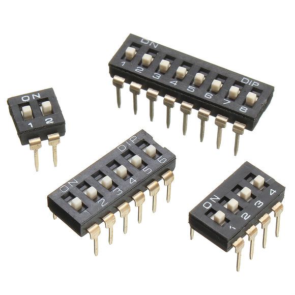 5PCS 2/4/6/8 Way DIP DIL ON/OFF Switch PCB Mounted For Arduino And PICAXE