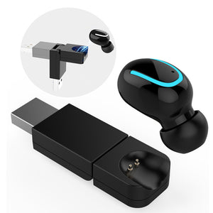 HBQ-Q13S Mini Wireless bluetooth Earphone Single Portable Bass Headset Earphone With USB Charger