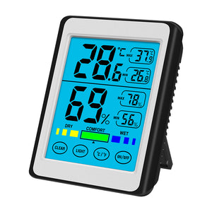 High Precision Backlight Touch- Electronic Digital Display Temperature Hygrometer LCD Weather Station New