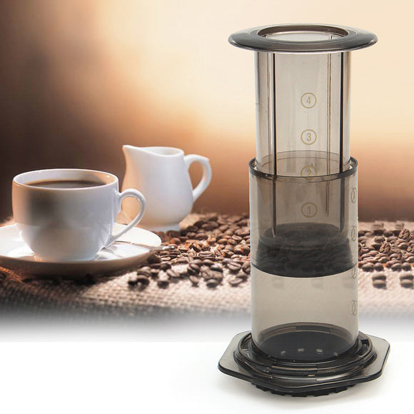 Portable Filter Press Coffee Maker Pot Hand Pressure Machine Free Filter Paper