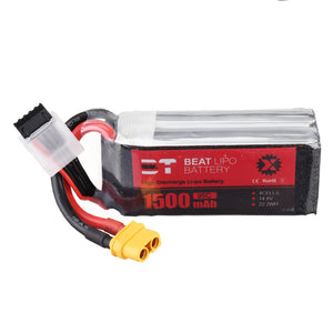 BT 14.8V 1500mAh 95C 4S Lipo Battery XT60 Plug for RC FPV Racing Drone