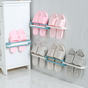 3 in 1 Home Wall-Mounted Shoes Shelf Racks Slippers Shoes Holder Shoes Storage Rack Shoes Organizer