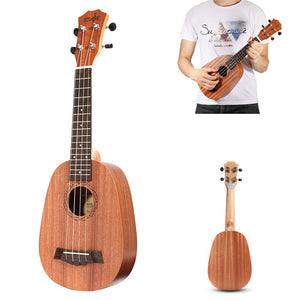 21 Inch Soprano Pinapple Mahogany Ukulele 4 Strings Hawaii Mini Guitar Children Gift