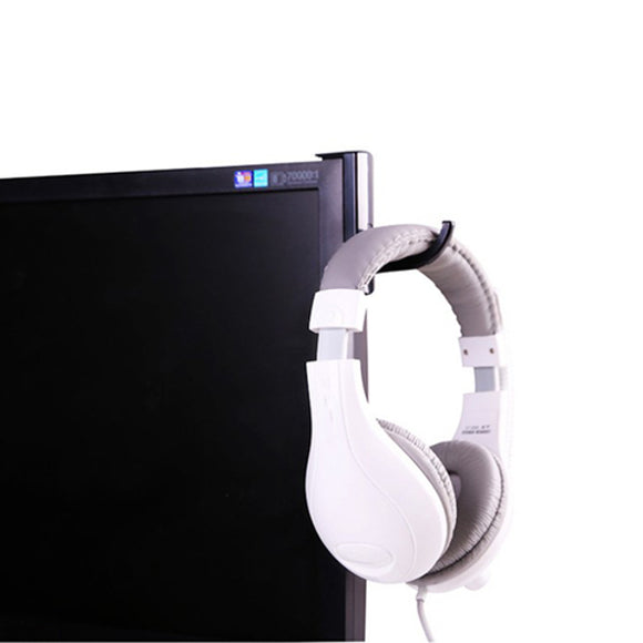 Internet Cafes Dedicated Dual Adhesive Tape Hanger Headset Holder for Computer Monitor