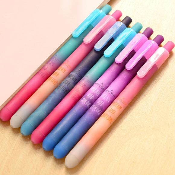 Creative Beautiful Starry Sky Gel Pen 0.5 mm Black Ink Pen Star Stationery Pen Office School Supplie