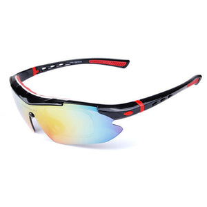 OBAOLAY SP0890 Polarized UV400 Cycling Unisex Sun Glassess  with 5 Interchangeable Lens Anti Glare