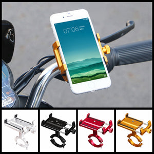 Aluminum Alloy Bike Bicycle Motorbike Handlebar Phone Holder Fixed Bracket For 3.5-6.2 inch Smart Phone