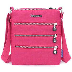 Women Nylon Multi-Pockets Waterproof Crossbody Bag