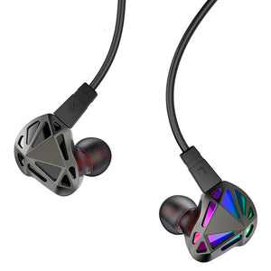 AUGLAMOUR RT-1 HiFi Graphene Earphone Balanced Armature Dynamic Driver Detachable Bass Headphone