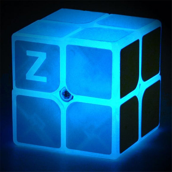 Classic Magic Cube Toys 2x2x2 PVC Sticker Block Puzzle Speed Cube Dark Luminous