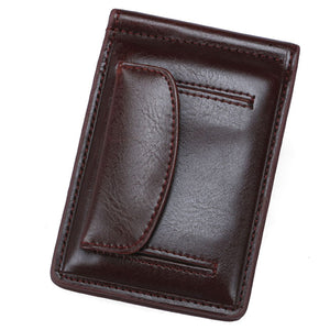 Men Wallet Money Clip Wallet Card Case with 1 Card slot & 1 Coin Pocket