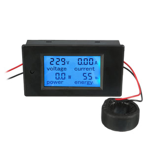 AC 80-260V 100A Digital Current Voltage Amperage LCD Power Meter Voltmeter