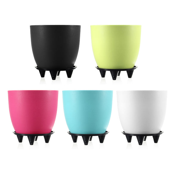 Automatic Irrigation Plant Flower Pots Round 0.3L Water Capacity 1.3L Soil Load Pot