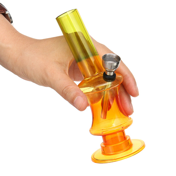 Acrylic Smoking Hoo kah Pipe Water Pipe Plastic Translucent 5.7inch Height