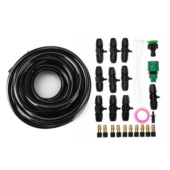 Adjustable Micro Drip Irrigation System Water Timer Spray Garden Watering Hose Kit