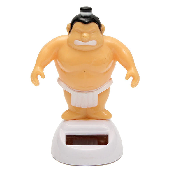 Solar Power Sumo Wrestler Bobble Figure Dancer Toy Wiggling Table Desk