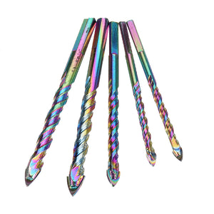 Drillpro 6-12mm Colorful Triangular Ceramic Tile Drill Bit 6/8/10/12mm Glass Drill Tool for Glass Wood Tiles Marble