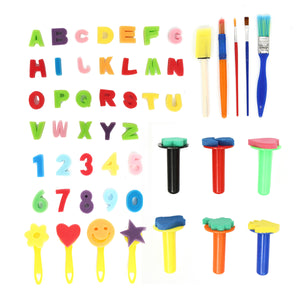 51Pcs Creative Graffiti Drawing Children Painting Brush Flower Kits Toys Kids Gift